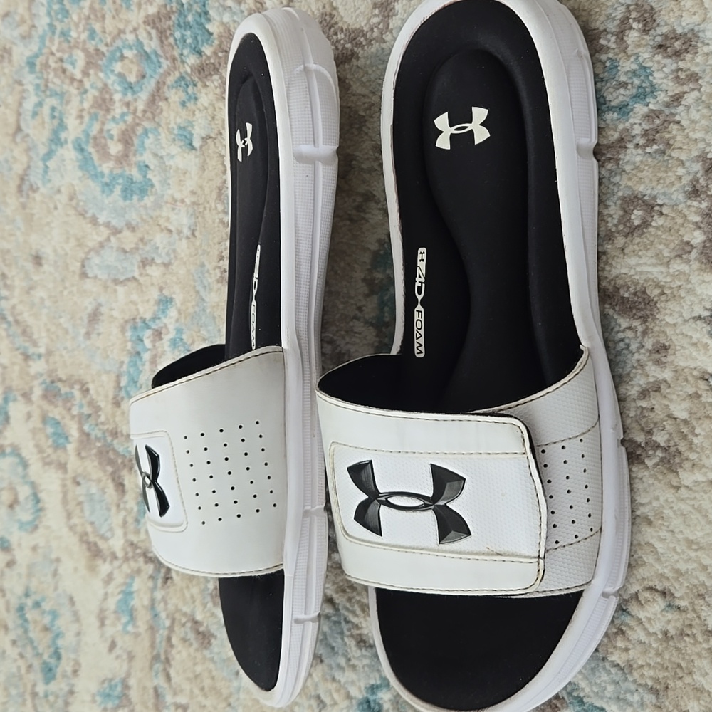 Mens Under Armour 4D Foam Slides Sz 9 - Picture 3 of 8